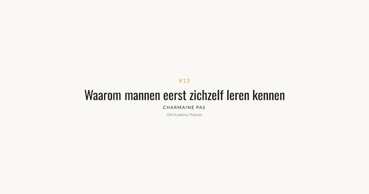 Innerlijk werk eerst, dan de liefde vinden