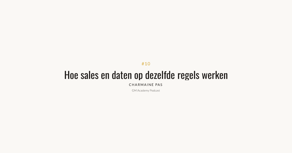 Sales en daten zijn hetzelfde: Ruby's love story