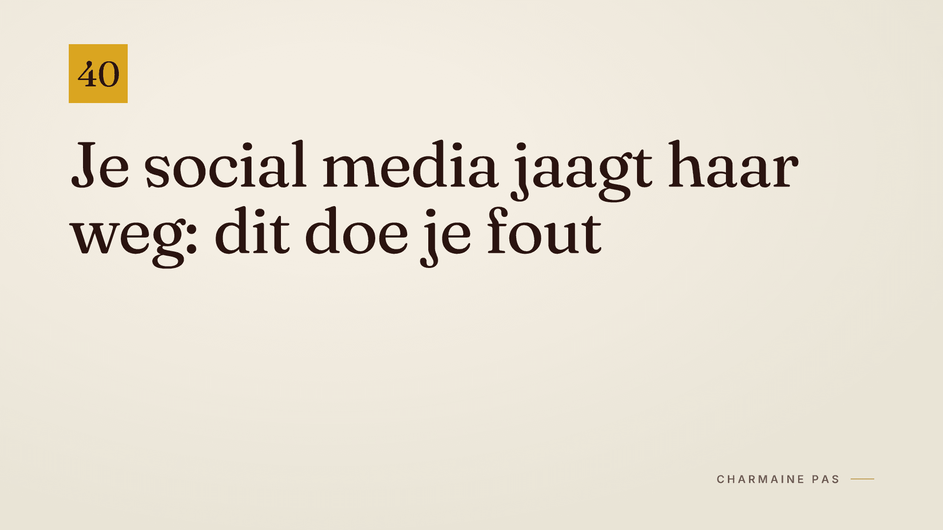 Je social media jaagt haar weg: dit doe je fout